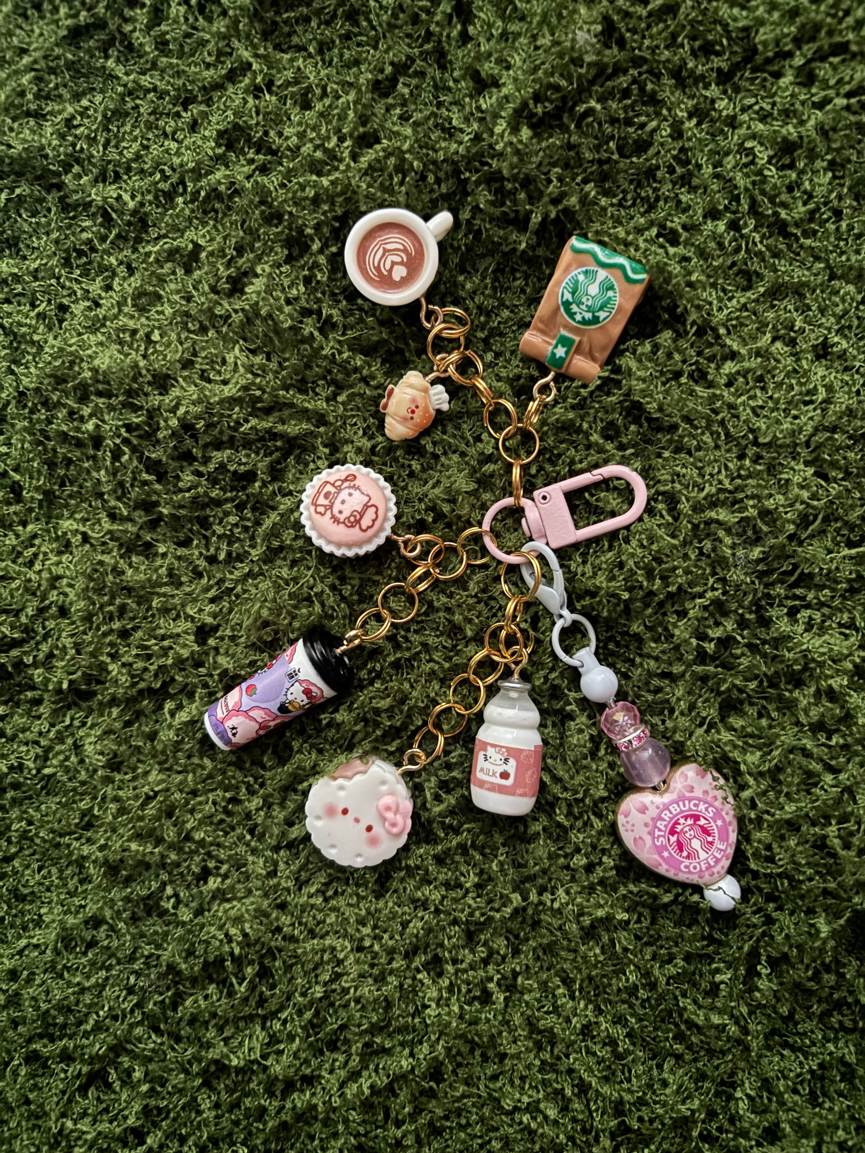 Coffee and Pastry lovers keychain