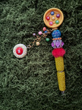 Whimsy Nature DIY M&M Candy Cookie Pen, colorful pen with candy cookie design for creative writing or decoration.