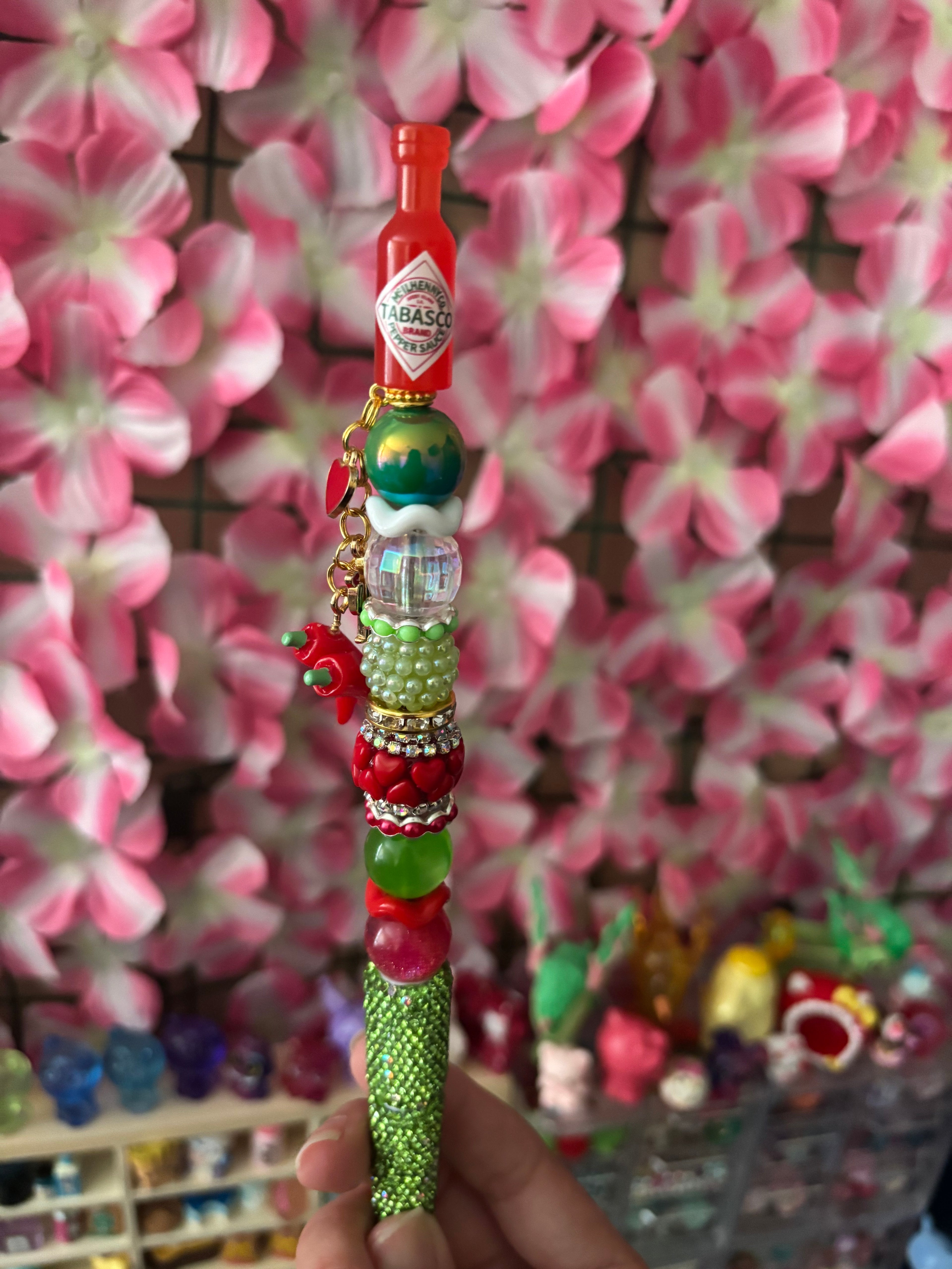 Whimsy Nature DIY hot and spicy premade pen with red and orange design, featuring a sleek pen tip and vibrant colors.