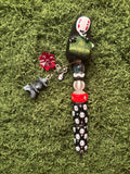 No Face inspired pre-made pen by Whimsy Nature DIY, featuring detailed character design on a sleek writing pen.