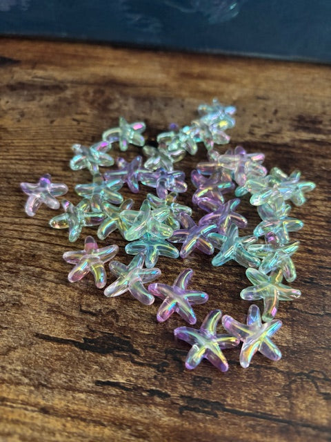 Multicolor starfish beads for pens and keychains