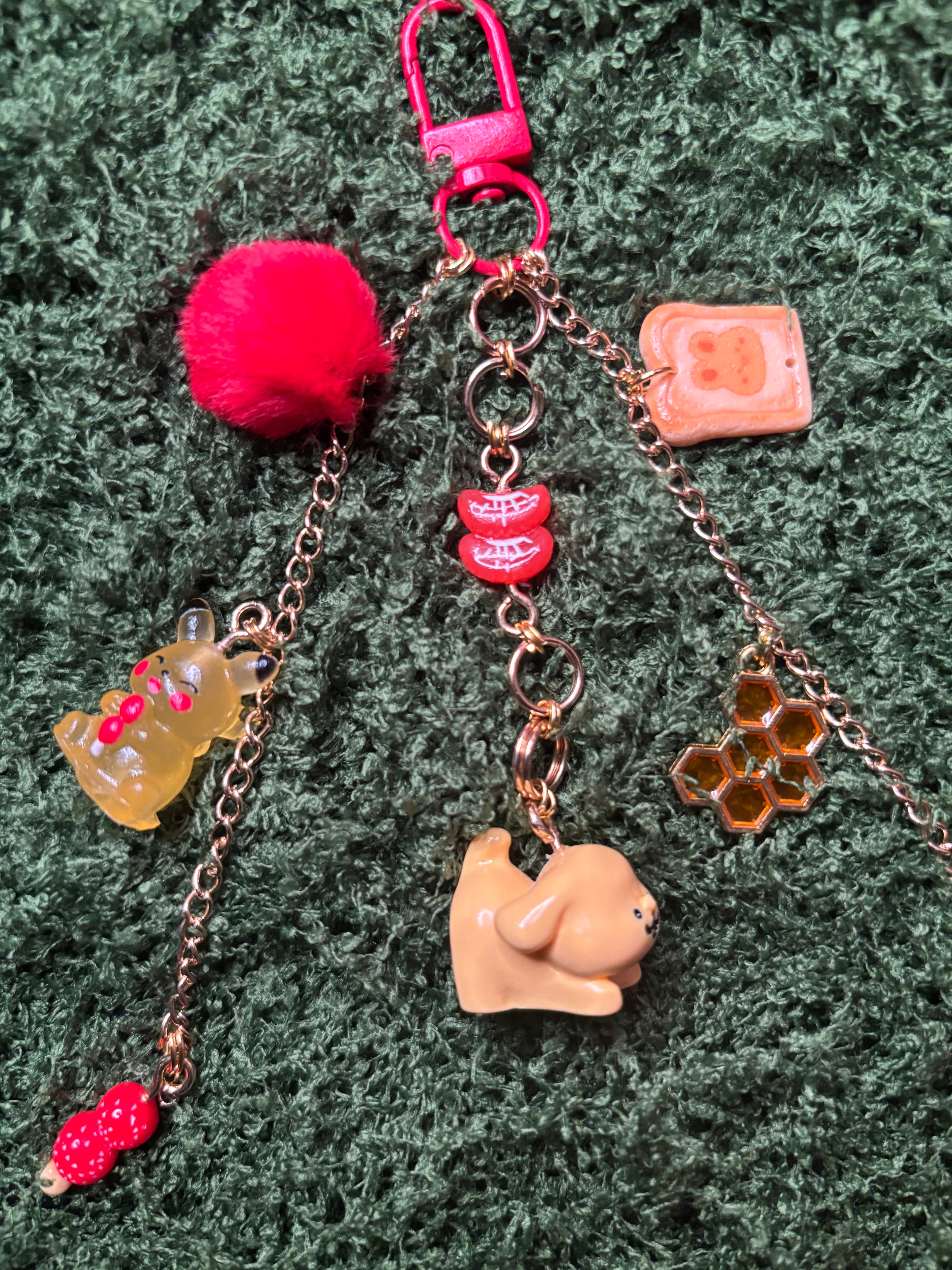 Custom DIY Whimsy Nature keychains with colorful designs, handmade and personalized for unique accessory options.