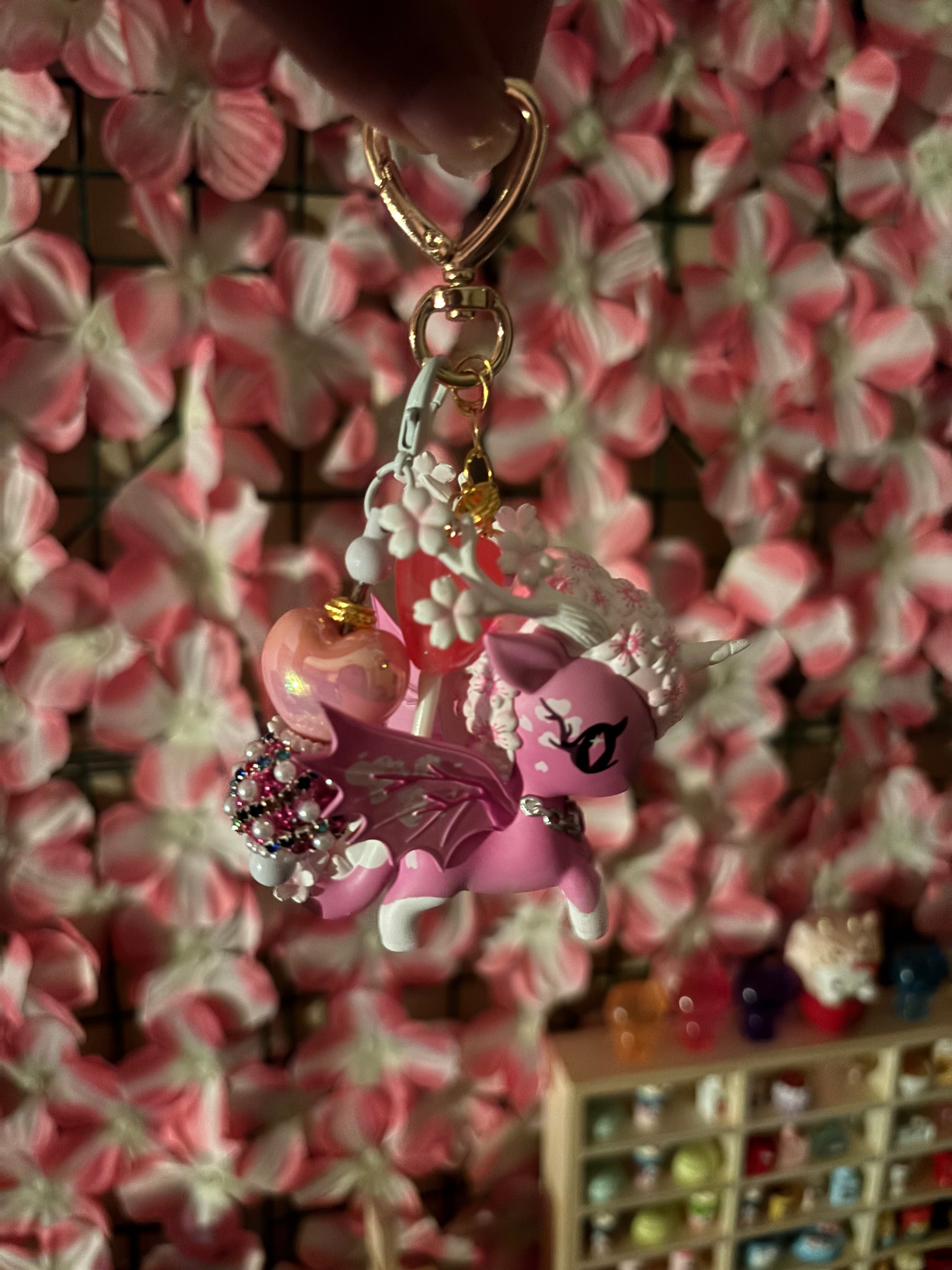 Pink Unicorn Fancy DIY Keychain