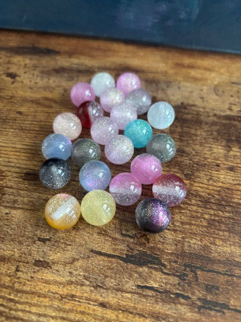 Beautiful glitter Beads assorted colors for beadable pens and keychains