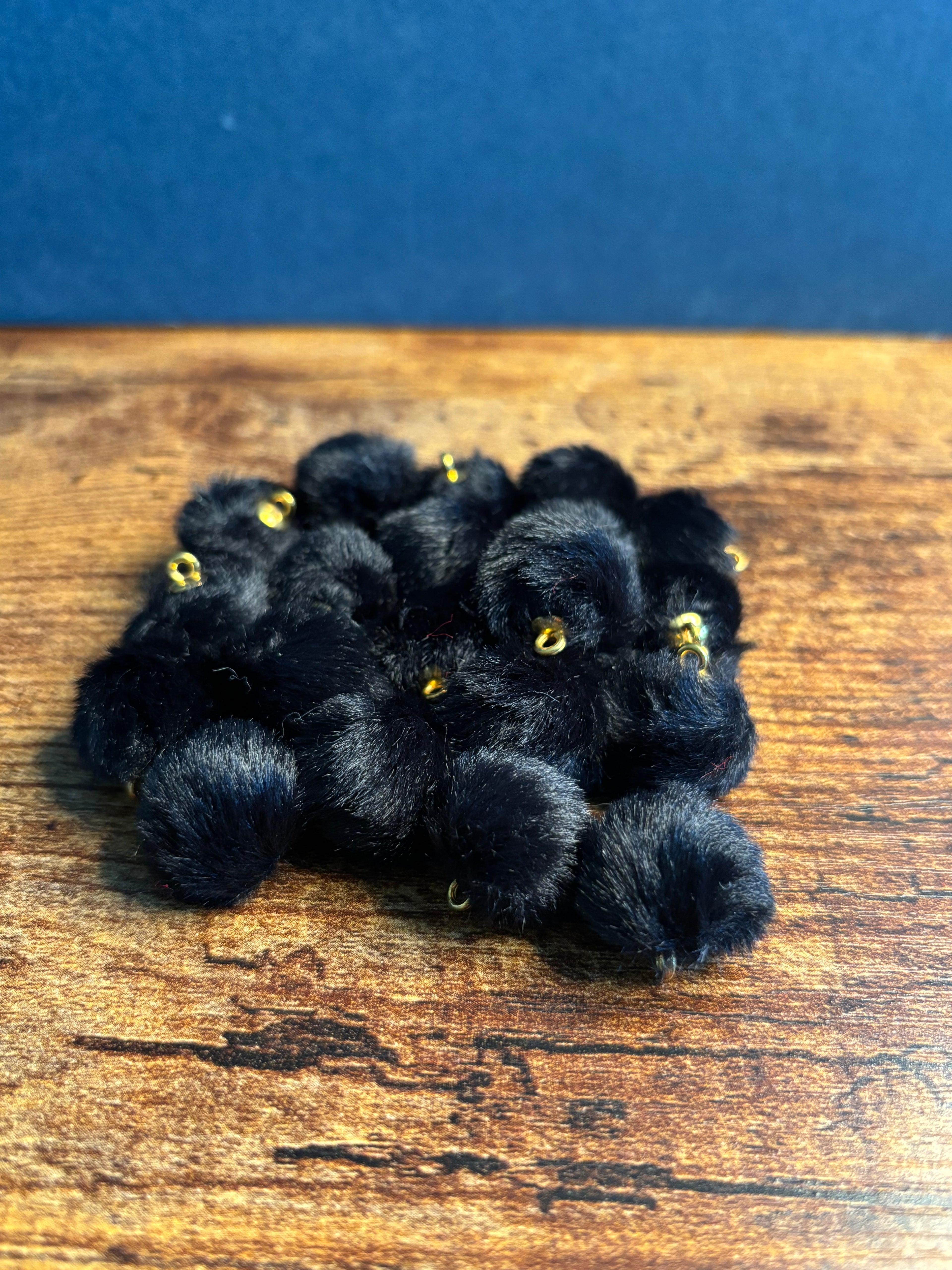 1" Faux Fur Keychain Pom Poms