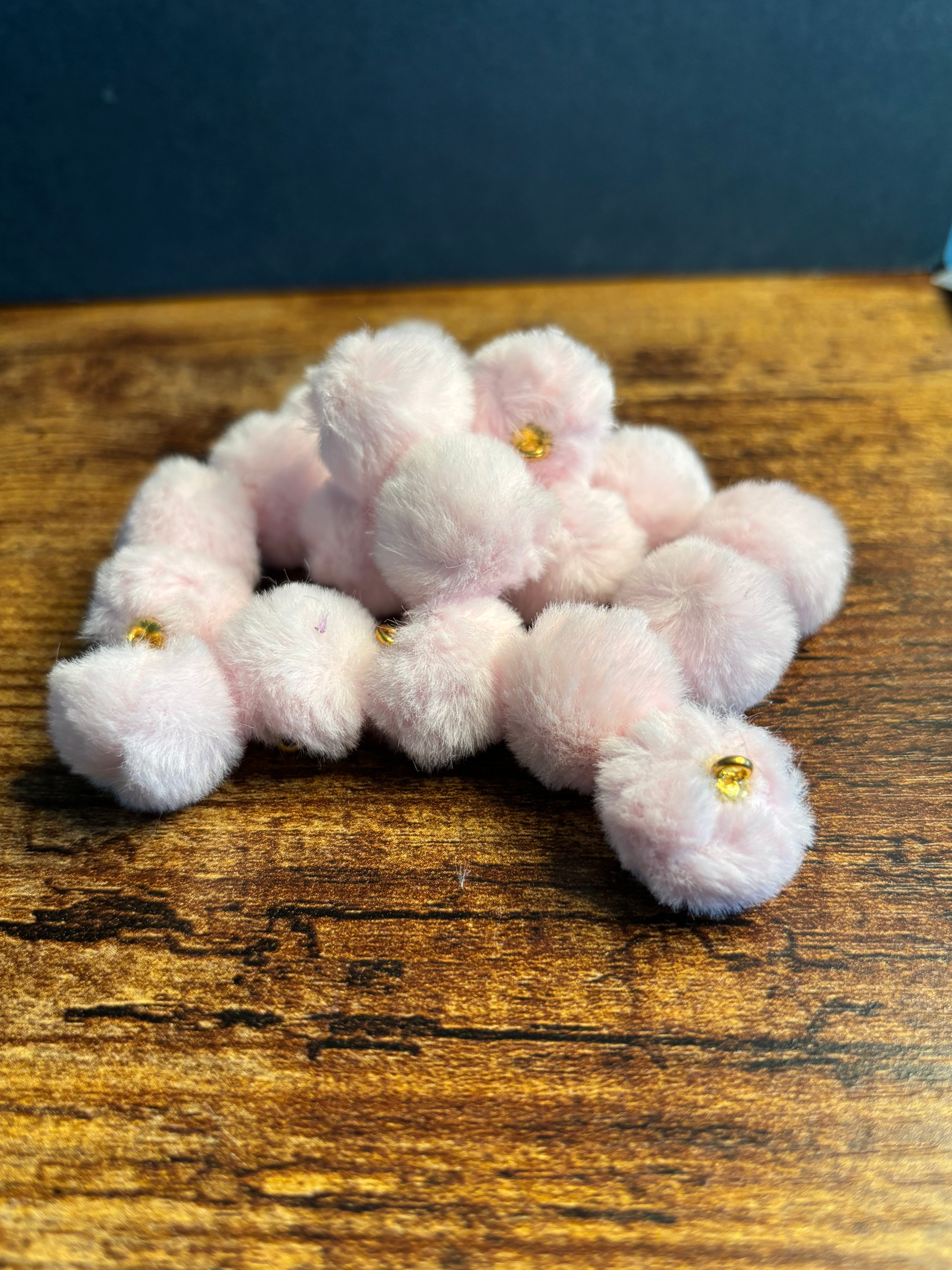 1" Faux Fur Keychain Pom Poms