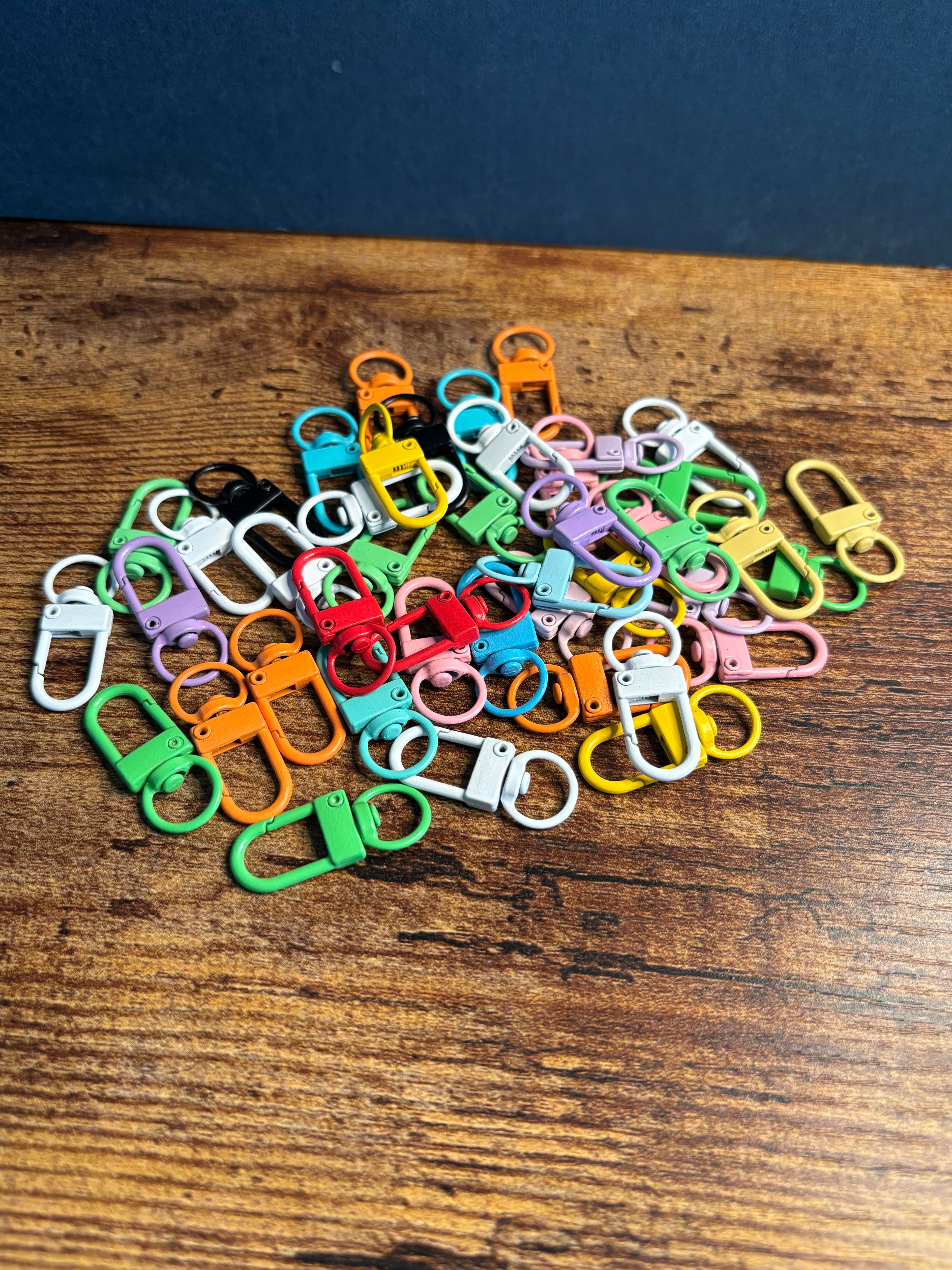 multi color lobster clasp keychain rings