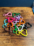 multi color heart keychain rings
