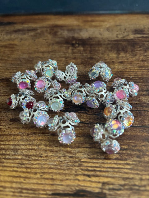 Silver bead caps to add a whimsical touch to your beadable pens