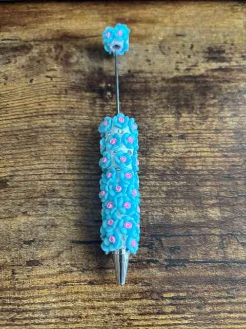 Whimsy Nature DIY Lux Fancy Beadable Pens with colorful beads and sleek design, perfect for writing and decorative purposes.
