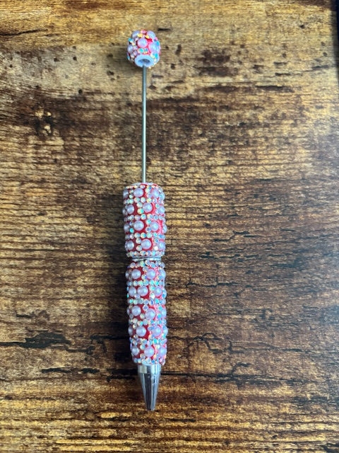 Whimsy Nature DIY Lux Fancy Beadable Pens with colorful beads and decorative details, elegant writing instruments for creative use